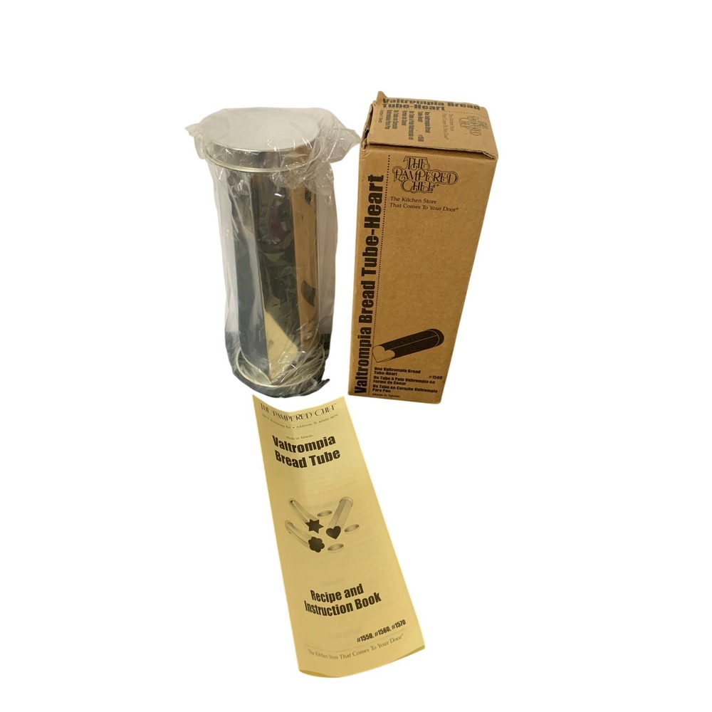The Pampered Chef‎ Vtg Valtrompia Bread Tube Heart Pan #1560 Original Box